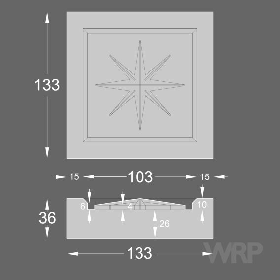Rosette-and-plinth-blocks #ROS1666
